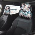 thumbnail image 2 of Kdxio Butterfly Pattern Print 2 Piece Car Head Rest Covers Set Auto Front/Rear Seats Headrest Cover Universal Fit Most Cars,Sedan, SUV, 2 of 9
