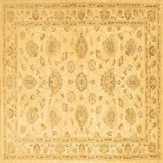 Ahgly Company Indoor Square Persian Brown Traditional Area Rugs, 7' Square