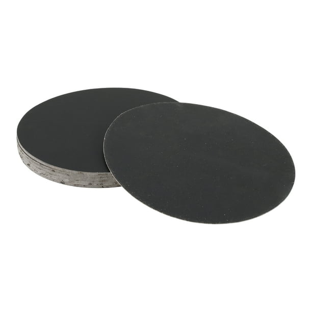 50 Pcs Discos de Lija Redondos 1000 Grano con Gancho y Bucle Hojas de Lijado Universales para Restauración Automotriz 180x180mm Carburo de Silicio Negro