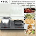 VBGK Induction Cooktop 24 inch 2 Burner 110v Electric Burner 4000W