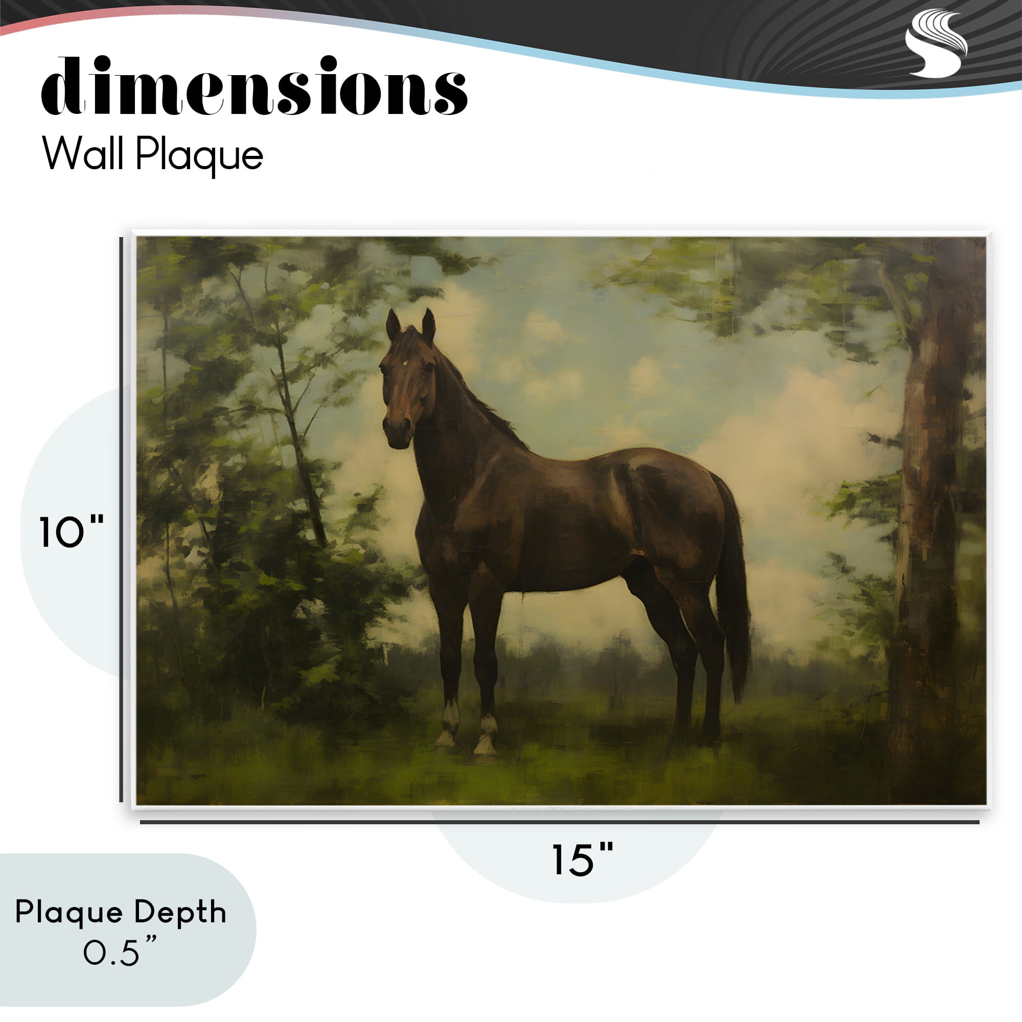 Stupell Industries Forest Horse Portrait Wall Plaque Art, design by Petal Prints Design
