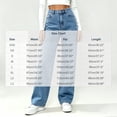 thumbnail image 2 of cocolona Womens Plus Size High Waist Jean Pants Elastic Waist Straight Wide Leg Denim Pants with Pockets, 2 of 4
