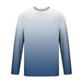 thumbnail image 4 of Timoontee men's Gradient Color Tshirts Casual Long Sleeve Crew Neck Shirts Lightweight Quick Dry Sun Protection Shirts Navy S, 4 of 5