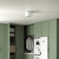 thumbnail image 3 of Evelyn&Zoe Ellis 12" Flush Mount with Fabric Shade in Matte Black/White, 3 of 5