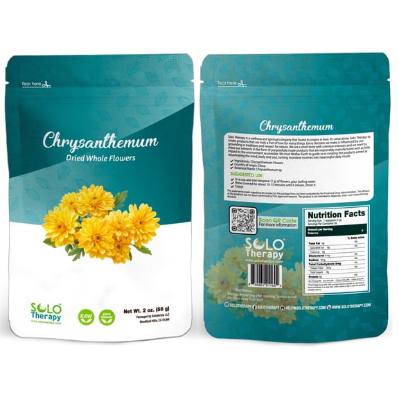 Chrysanthemum Flowers Whole (2 oz) – Chrysanthemum morifolium – Premium Herbal Tea Dried Flowers, Edible Floral Tea, Bath, Potpourri & Botanical Use