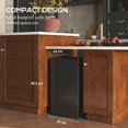 thumbnail image 4 of 2.1 Cu. Ft. Compact Upright Mini Freezer, Black Steel Small Deep Freezer with Reversible Door & Removable Shelf, Adjustable Temperature for Apartment, RV, Dorm, or Office, 4 of 7