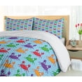 thumbnail image 5 of Ambesonne Cartoon Duvet Cover Sets, Crabs on Blue Backdrop, 2-King, Multicolor, 5 of 7