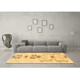 thumbnail image 3 of Ahgly Company Indoor Round Abstract Brown Modern Area Rugs, 3' Round, 3 of 4