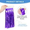 thumbnail image 3 of Foil Fringe Garland 10 Feet, 4 Pack Fringe Banner Wall Hanging Curtain Backdrop for Wedding Birthday, Dark Purple, 3 of 7