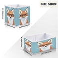 thumbnail image 2 of Cabinet Storage Basket 15.75x10.63x6.96 Inches Storage Box Foldable, Storable and Easy to Assemble ，Open Home Storage Bins ，Closet Storage Bins Cute Fox with Glasses, 2 of 8