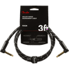 Fender® 3' Deluxe Series Black Tweed Instrument Cable Angle/Angle #0990820096