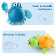 Baby Bath Toys w/ Organizer, Water Squirting Octopus, Wind Up Swimming ...