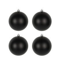 CuiLiyq Black Christmas Tree Ornaments Set, 4 PCS Assorted Shatterproof Hanging Balls Decorations, Plastic Christmas Bulbs for Home Holiday Party Decor (3.93 Inch)