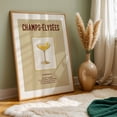 thumbnail image 2 of Champs Elysées - Illustration Cocktail Vintage Poster Typography Kitchen Decor Bar Retro Oak Framed Wall Art Print 20 x 30 inches, 2 of 59