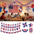 thumbnail image 1 of MTBLYS Guirnalda de tela con bandera patriótica para colgar|decoración para fiestas del 4 de julio|Día de la Independencia|Decoración patriótica para interiores y exteriores|ideal para repisas, 1 of 6