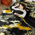 thumbnail image 4 of Manfei Graffiti Splash 7-Piece Twin Bedding Sets for Teens Female Men,Abstract Camouflage Bedding Comforter Set,Black Orange Grey Breathable Sheet Sets,Ultra Soft Home Decor,Reversible, 4 of 8