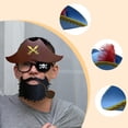 thumbnail image 6 of Pirate Hat Feather Tricorn Felt Material Halloween Costume Accessory for Adults Cosplay Parties, 6 of 9