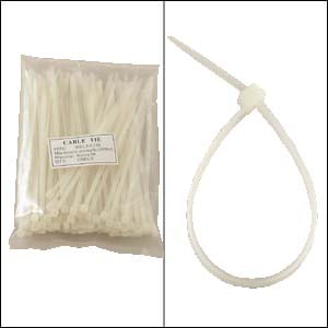ACCL 6" Nylon Cable Tie 40lbs Clear 100pk, 2 Pack