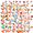 5A, variant on cartoon Fox Kite Stickers Stickers, Waterproof Fox Kite Stickers Sticker for Water Bottle Laptop Phone Cases Planner Skateboard Luggage Helmet Party Favor Decor, Ideal for Adults Teens Teacher Rewards