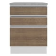thumbnail image 3 of Mostrador Madesa Glamy 60 cm 3 Cajones - Blanco/Marrón Madesa G24601GL, 3 of 6
