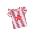 thumbnail image 3 of Douhoow 1-5Years Kid Girls Independence Day Outfits Short Sleeve Stripe T-shirt + Shorts, 3 of 8