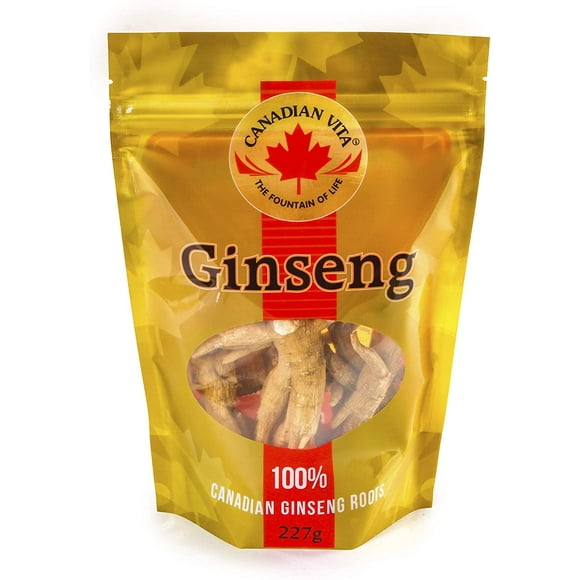 Canadian Ginseng Racines - Certifié Authentique Canadian Ginseng Grade Supérieur 4 Ans (8oz/227g)