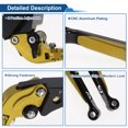thumbnail image 4 of Palanca de freno y embrague corta larga para Kawasaki Z1000SX 2017-2020, palanca de manillar de motocicleta ajustable, aleación de aluminio, mango tono dorado con extremo negro, 4 of 6
