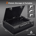 thumbnail image 4 of Famistar Gun Safe with Biometric Fingerprint Identification and Electronic Combination Lock, 2 Handgun Pistols Capacity, 4 of 8