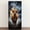 Color 1, variant on Self Adhesive Vinyl Refrigerator Wrap Set Highland Cow Orange Fur under Northern Lights Door Mural Removable Fridge Sticker Peel and Stick Full Door Cover Decal Kitchen Bar Decor