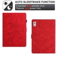 thumbnail image 6 of for Lenovo Tab M9 9.0" 2023 Smart Auto Sleep/Wake Cover with Pencil Holder, Tree Pattern PU Leather Card/Stylus Holder Folding Stand Anti-Scratch Cover for Lenovo Tab M9, Red, 6 of 6