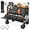 Black, variant on HOPERAN 400L Large Foldable Double Decker Wagon,360° Adjustable Handle 550LBS Heavy Duty Collapsible Cart with 54" Extra Extender,All Terrain Double-Locking Brack Wheels,Perfer for Beach|Camp|Outdoor