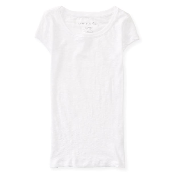 Camiseta básica Aeropostale Mujer Blanco Extragrande