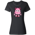 thumbnail image 3 of Inktastic Cute Monster, Smiling Monster, Pink Monster, Horns Women's T-Shirt, 3 of 5
