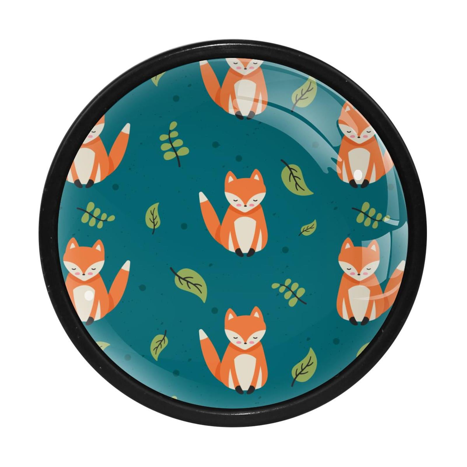 4 Pcs Fox Knobs for Kitchen Cupboard Dresser Bookcase Drawer