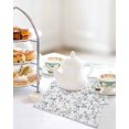 thumbnail image 4 of Spring Flowers Kitchen Dish Towels for Drying Dishes Set of 3, Blue Pink Floral Leaves Pastoral Botanical Waffle Weave Microfiber Hand Tea Bathroom Towels Quick Dry & Absorbent Towel 12x12, 4 of 7