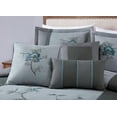 thumbnail image 3 of Chezmoi Collection Vienna 7-Piece Gray Blue Embroidered Floral Comforter Set, King Size, 3 of 14