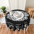 thumbnail image 6 of Zodiac Sign Sun and Moon Round Tablecloth Thicken Desk Cloth Washable Table Cover Table Cloth for Kitchen Daily Dinning Party Tabletop Decor 60 Inch, 6 of 6