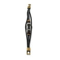 thumbnail image 3 of Braided Leather Cord Retro Multi-strand Bracelets with Wood Beads Hematite Beads and Alloy Findings Flat Round Antique Bronze Libra 8-1/4 inch(21cm), 3 of 3