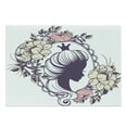 thumbnail image 1 of Queen Cutting Board, Young Cartoon Portrait Silhouette in Floral Frame Feminine Noble Woman Style, Decorative Tempered Glass Cutting and Serving Board, Large Size, Plum Ivory Coral, by Ambesonne, 1 of 1