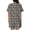 thumbnail image 3 of Lsque Bulldog And BONES Women's Short-Sleeved Pajama Set - 2 Piece Soft and Lightweight Sleepwear Set-3X-Large, 3 of 9