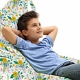 thumbnail image 1 of Floral Lounger Chair Bag, Rhythmic Colorful Flowers Yellow Petals Pattern, High Capacity Storage with Handle Container, Lounger Size, White Multicolor, by Ambesonne, 1 of 5