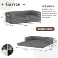 thumbnail image 7 of Memoryfield Convertible Corduroy Sleeper Sofa Bed, Folding Mattress Couch with Fixed-Shape Frame, 3 Seater Fold Out King Size Futon, No Assembly Floor Couch for Living Room Dorm Studio, Gray, 7 of 7