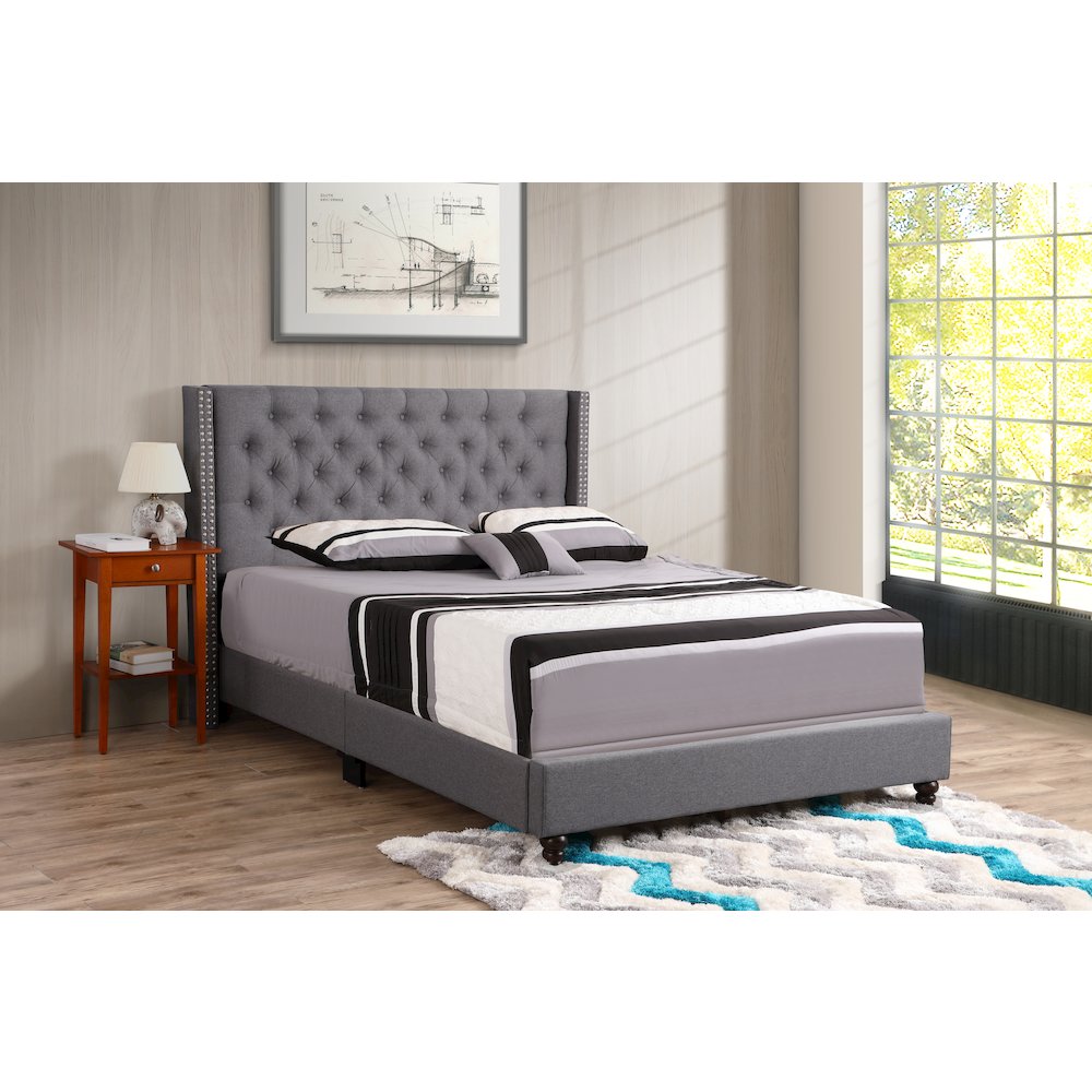 Glory Furniture Julie Queen Bed in Gray Color