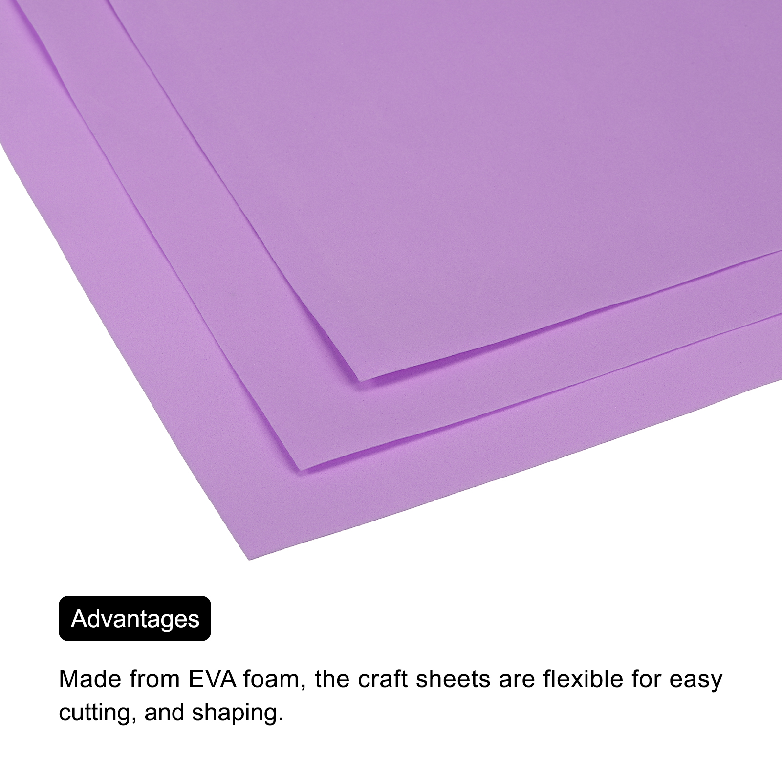 EVA Foam Sheets Light Purple 19.7 Inch x 35.4 Inch 1mm Thick Crafts Foam Pack of 5