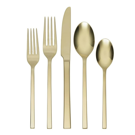 Oneida Allay 20-Piece Champagne Mirror 18/0 Stainless Steel Flatware Set (Service for 4)