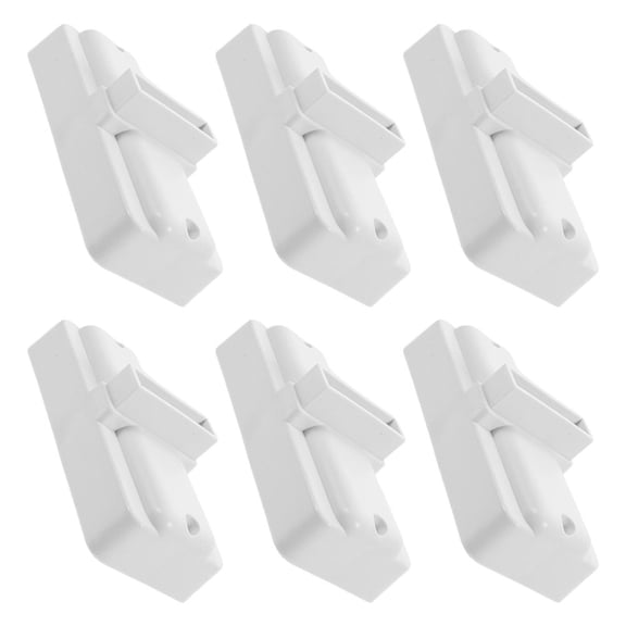 Plastic Fence Base for Garden with Enhanced Stability and Aesthetic Design 6pcs White