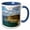 Blue/White, variant on 3drose, the Cliffs of Moher in County Clare Ireland, 11oz Two-tone Red Mug