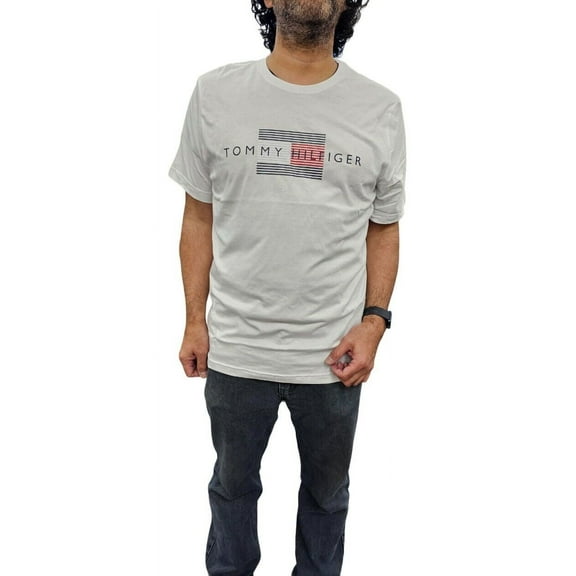 Tommy Hilfiger Short Sleeve Crew Neck Shirt - 09T4325 (White, Small)