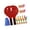 Red, variant on Pack Of 18 Childrens Professional Batminton Set Including Rackets And Foam Balls