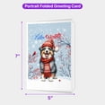 thumbnail image 5 of Hello Winter Miniature American Shepherd Smiling in Red Scarf Hat Welcome Christmas 5x7in Folded Greeting Card MAS Dog Lover Gifts Single Note Card with Envelope - 00017, 5 of 5